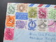 Israel 1966 Beleg Mit Schöner Buntfrankatur Mit 15 Marken!! Luftpost Nach Bremerhaven - Covers & Documents