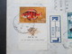 Israel 1965 ?! Beleg Mit Schöner Buntfrankatur Mit 3 Marken / 2 Marken Mit Tab. Motivmarken. Tiere / Vögel / Fische - Storia Postale