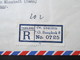 Thailand 1956 Registered Air Mail P.O. Bangkok 8 No 0725 Marken Rückseitig! Einschreiben - Thailand