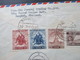 Thailand 1956 Registered Air Mail P.O. Bangkok 8 No 0725 Marken Rückseitig! Einschreiben - Thailand