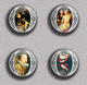 Peter Paul Rubens Painting Fan ART BADGE BUTTON PIN SET 2 (1inch/25mm Diameter) 35 DIFF - Altri & Non Classificati