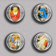 Fernando Botero Painting Fan ART BADGE BUTTON PIN SET 1 (1inch/25mm Diameter) 35 DIFF - Altri & Non Classificati