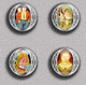 Fernando Botero Painting Fan ART BADGE BUTTON PIN SET 2 (1inch/25mm Diameter) 35 DIFF - Otros & Sin Clasificación