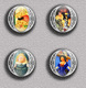 Fernando Botero Painting Fan ART BADGE BUTTON PIN SET 4 (1inch/25mm Diameter) 35 DIFF - Otros & Sin Clasificación