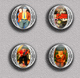 Fernando Botero Painting Fan ART BADGE BUTTON PIN SET 6 (1inch/25mm Diameter) 35 DIFF - Otros & Sin Clasificación