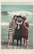 Woman With 2 Men Bathing Sutis At Beach, Romance Theme 'Two Strings To Her Beaux' C1900s Vintage Detroit Pub. Postcard - Fashion