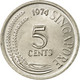 Monnaie, Singapour, 5 Cents, 1974, Singapore Mint, TTB, Copper-nickel, KM:2 - Singapour