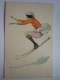 REPRO Llustration Femme Sur Skis Vrouw Op Skis Pin-up - Pin-Ups