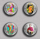 Frida Kahlo Painting Fan ART BADGE BUTTON PIN SET 3 (1inch/25mm Diameter) 35 DIFF - Otros & Sin Clasificación