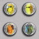 Vincent Van Gogh Painting Fan ART BADGE BUTTON PIN SET 1 (1inch/25mm Diameter) 35 DIFF - Otros & Sin Clasificación