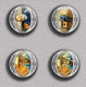 Vincent Van Gogh Painting Fan ART BADGE BUTTON PIN SET 2 (1inch/25mm Diameter) 35 DIFF - Otros & Sin Clasificación