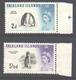 Falkland Islands SG195 & 199, 1960 Birds 2d & 5.1/2d Penguins MNH** - Falkland