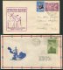 1947 USA 2 X Operation Highjump Antarctic Polar Expedition Covers. USS Mount Olympus + U.S.S. Yancey US Navy Ships - Antarctic Expeditions