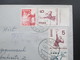 Japan 1958 Luftpost Beleg Sportmarken Badminton Und Gewichtheben. Par Avion Stempel - Storia Postale