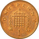 Monnaie, Grande-Bretagne, Elizabeth II, Penny, 1996, TB+, Copper Plated Steel - 1 Penny & 1 New Penny