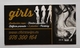 NIGHT CLUB GIRLS. ZARAGOZA - ESPAÑA. - Visiting Cards