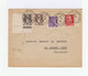 Sur Enveloppe Deux Timbres IV ème République Type Chaînes Brisées. Un Type Mercure. Une Mariane. CAD 1946. (775) - 1921-1960: Période Moderne