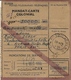 1950- Mandat-carte / COLONIAL De PONDICHERY   - Valeur  50.000 F - Storia Postale