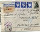 FRANCE LETTRE RECOMMANDEE PAR AVION CENSUREE DEPART NICE-WILSON 8-10-42 ALPES Mmes POUR LE CHILI (RARE) - 1960-.... Lettres & Documents