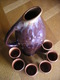 Clay Pitcher With 6 Shots - Other & Unclassified