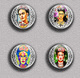 Frida Kahlo Painting Fan ART BADGE BUTTON PIN SET  (1inch/25mm Diameter) 105 DIFF - Otros & Sin Clasificación