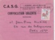 FRANCE  :   Coq 25c Sur Carte De Convocation Au Stade Jean Bouin - 1961-....