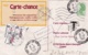 Carte Taxée Pour Franchise Abusive (lettre T Dessinée)  Refusée , Retournée à L'expéditeur Puis Réexpédié Affranchie - 1859-1959 Lettres & Documents