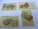 Petites Cartes De Voeux /Pâques/ 4 Exemplaires Dont Trois Retaillés/ Poussins / Vers 1930      CFA28 - Easter