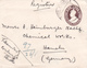 India 1930 - One Anna - Postal Stationary Envelope Registered - Enveloppes