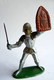 Figurine CYRNOS MOYEN AGE MA03 CHEVALIER BRANDISSANT EPEE ECU Dauphins Lys 60's Pas Starlux Clairet - Starlux