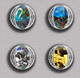 Marc Chagall Painting Fan ART BADGE BUTTON PIN SET 5 (1inch/25mm Diameter) 35 DIFF - Otros & Sin Clasificación