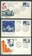 FRANCE 1956 N° 1055 à 1058 Sur 6 Enveloppes FDC Cachet PJ & GF - 1950-1959