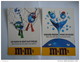 M&amp;M's Les Bleus 2 Cartes Chocolade Chocolat Reclame Boomerang 1997 - Publicité