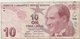 TURKIYE CUMHURIYET MERKEZ BANKASI . 10 LIRA .  1970  . N° B73 060509  .  2 SCANES - Turchia