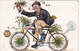 CPA Homme Sur Un Vélo Fleuri Bicyclette Sport Cyclisme Cycling Radsport Fantaisie Illustrateur - 1900-1949