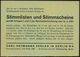 BERLIN W/ 8/ Carl Heymanns Verlag 1932 (39.9.) AFS (Stpl.-Irrtum 39. Sept.!) = 3.9. Auf Reklame-Kt.: Stimmlisten U. Stim - Altri & Non Classificati