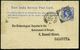 INDIEN 1891 (24.9.) Dienst-P. 1/4 A. Blau: The Meteorological Reporter..CALCUTTA (vierzeilige Anschrift) Rs. Vordruck: M - Climat & Météorologie