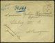 Luckenwalde 1940 (5.8.) 1K: CHAVILLE/BANLIEU-OUEST + Rs. Viol. Eingangs-Zensur: Stalag III A/6/Geprüft = Luckenwalde (Wo - Cruz Roja