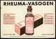 HAMBURG/ *1v 1935 (3.9.) PFS 3 Pf. Auf Color-Reklame-Kt.: RHEUMA-VASOGEN.. Pearson & Co. (Arznei-Flaschen) Dekorat. Inl. - Maladies