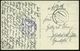 Danzig 1940 (23.9.) Stummer 2K (apt., Polnischer Stempel) = Tarnstempel Danzig + Viol. 1K-HdN: Feldpostnr. M 00292 = Sch - Maritime