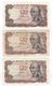 1970 Tres Billetes 100 Pesetas Distintas Calidades SC - EBC - Usado - [ 4] 1975-…: Juan Carlos I.