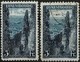 1923 Paysages Echternach 2 Timbres 3Fr. Bleu-noir, Neuf Et Oblitéré  Michel: 147A (2scans) - Autres & Non Classés