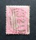 GB QV 1856 SG63a/Sc.#25 4d Carmine, Paper White, Wmk Medium Garter, 321 GRANTHAM Sideways Duplex Postmark, Used. - Used Stamps