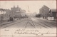 Beloeil La Station Gare Statie Animee Geanimeerd 1904 (petit Pli) - Beloeil