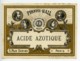 France Etiquette Acide Azotique Produits Photographique Photo Hall 1880 - Unclassified