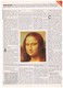 Delcampe - LA JOCONDE DE LEONARD DE VINCI. MONA LISA. Lot De Cartes, Publicité, Dessins, Coupures De Journaux, Timbres Etc. 9 Scans - Otros & Sin Clasificación