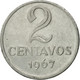 Monnaie, Brésil, 2 Centavos, 1967, TTB, Stainless Steel, KM:576.1 - Brésil