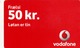 FAROE ISLANDS - Frælsi Vodafone , 50 Kr,  Teletid, Expire Date 07/2011 , Used - Féroé (Iles)