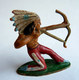 RARE - FIGURINE STARLUX -  INDIEN 144 TIREUR ARC A GENOUX 1954 Marqué En Creux - Starlux