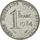 Monnaie, West African States, Franc, 1984, Paris, TTB, Steel, KM:8 - Elfenbeinküste